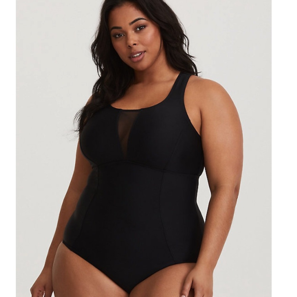 Size 5 torrid black one piece swim suit